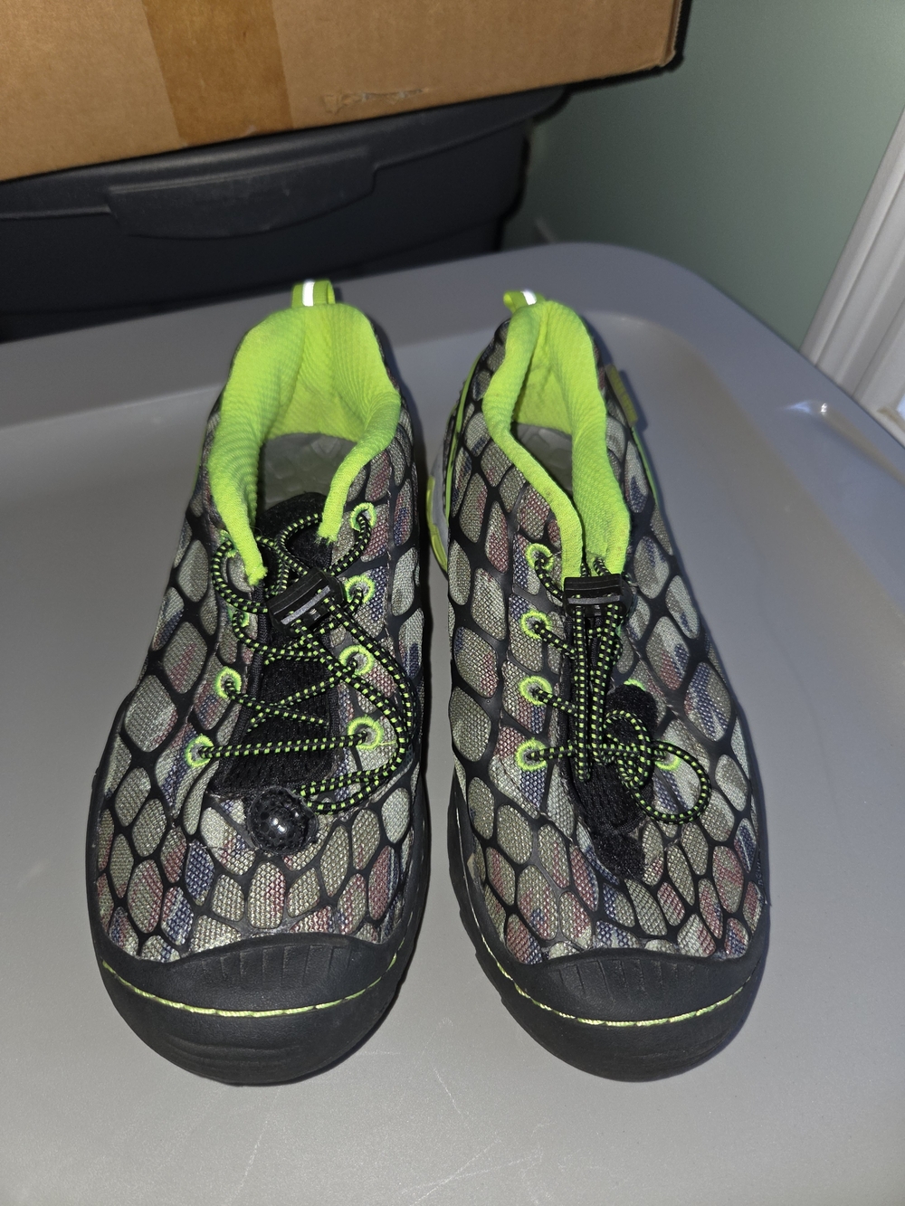 Kids Mesh Active Sneakers in Neon Green